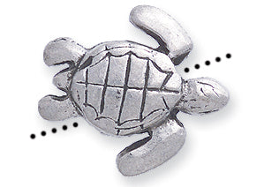 PW136-S: Bead Sea Turtle Ant Pewter 17x18mm 1PC