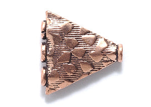 IN184-12C: Bali Style Copper 3-1 Triangle 15mm-10PC
