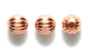 6MR856-F: Round Fluted Pure Copper 6.2mm-25PC