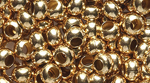 71ME853: Metal Donut Yellow Brass 2.5x4mm 100PC
