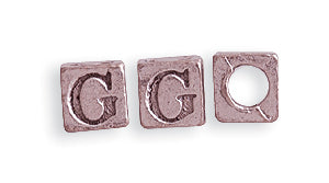 5PW955-G: Bead Alphabet Cube G Ant Pewter 5mm 1PC