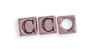 5PW955-C: Bead Alphabet Cube C Ant Pewter 5mm 1PC