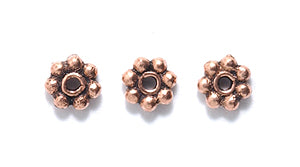IN184-19C: Bali Style Copper Daisy Spacer 5mm-100PC