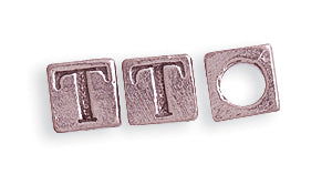 5PW955-T: Bead Alphabet Cube T Ant Pewter 5mm 1PC