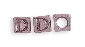 5PW955-D: Bead Alphabet Cube D Ant Pewter 5mm 1PC