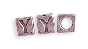 5PW955-Y: Bead Alphabet Cube Y Ant Pewter 5mm 1PC