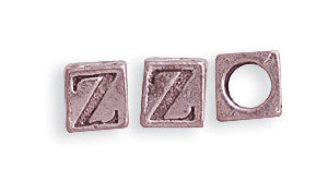 5PW955-Z: Bead Alphabet Cube Z Ant Pewter 5mm 1PC