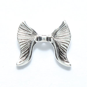 PW6143-AS: PW Wing/bow Bead Bright Silver 14x16mm-1PC