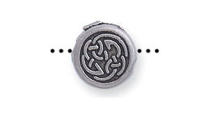 PW613-S: Bead Celtic Disc Design Ant Pewter 8mm 1PC