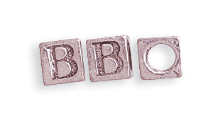 5PW955-B: Bead Alphabet Cube B Ant Pewter 5mm 1PC
