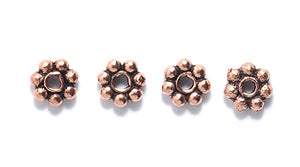 IN184-18C: Bali Style Copper Daisy Spacer 4.5mm-150PC