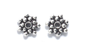 IN184-2S: Bali Style Copper Spacer ANT Sil 2x7mm-50PC