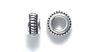 IN184-1S: Bali Style Copper Spacer ANT Sil 4x7mm-25PC