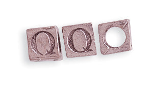 5PW955-Q: Bead Alphabet Cube Q Ant Pewter 5mm 1PC