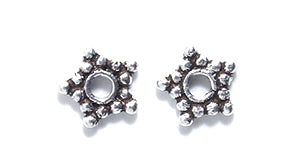 IN184-5S: Bali Style Copper Spacer ANT Sil 2x7mm-50PC