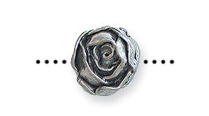 PW1935-S: Bead Rose Silver 8mm-1PC