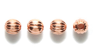 5MR856-F: Round Fluted Pure Copper 4.8mm 50PC