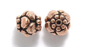 ME71-AC: Saturn Crumb W/Daisy Ends Ant Copper 8mm-4PC