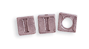 5PW955-I: Bead Alphabet Cube I Ant Pewter 5mm 1PC