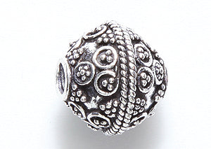 IN184-29S: Bali Style Copper Round ANT Sil 12mm 3mm Inner Diameter-2PC
