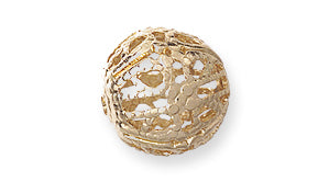 10ME804: Filigree Bead Round 10mm Gold-24PC