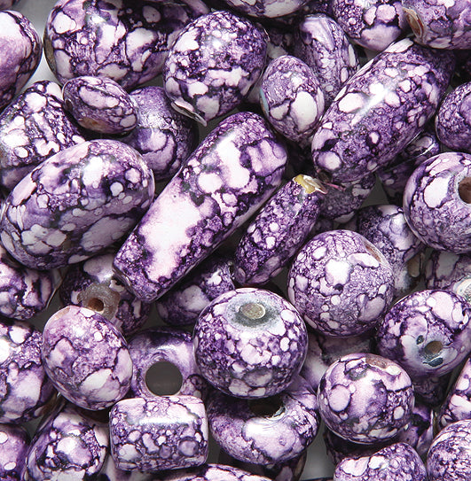 VE525-95: Bead Mix Purple Speckled-150GM