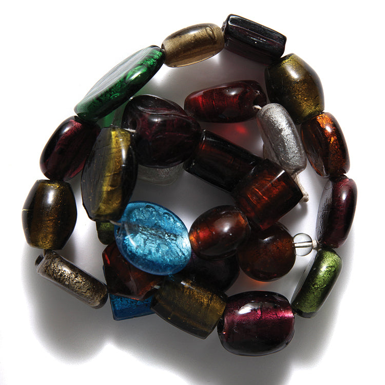 VE524-LGF: All Bead Mixed Large Foil 18-28mm 24Inch-STR