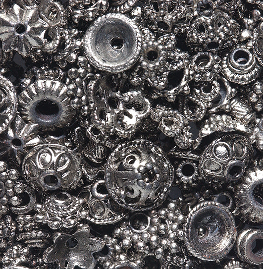 ME998-AN: Mixed ME Bead/cap Ant Nickel-100GM