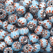 IN343: Chevron LT Aqua Red 6x8mm AVG- 50GM