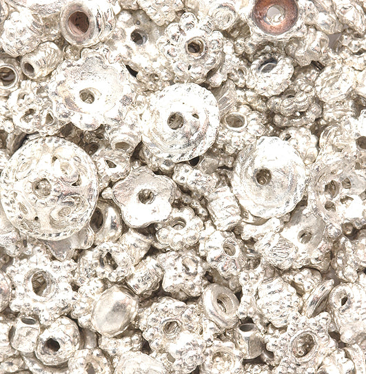 ME998-S: Mixed Up ME Bead/caps Silver-100GM