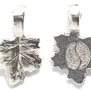 PW3797-AS: Glue On Bail Leaf Bright Silver 10x17 Milli Meter-1PC