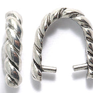 PW5827-S: Pinch Bail Rope Ant Pewter 15mm 1PC