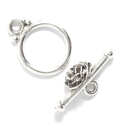 PW3634AS: Toggle w/Rose Brt Sil 20mm