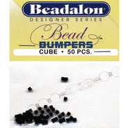 MS33-BC: Bead Bumpers Cubes Black 50 Piece/bag 1.7mm 1 Package