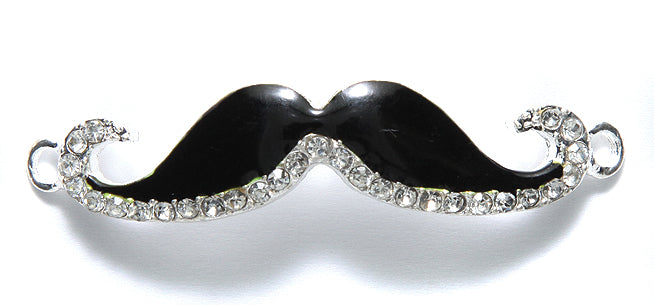 ME5787-09L: Black Epoxy Mustache R/S 12x53mm Link 1PC