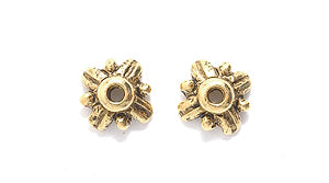PW3497-AG: Bead Cap Antique Gold 6mm  - 2PPK