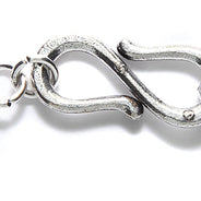 IN185-27: S Clasp With Glue In Barrel Sil 8mm-1PC