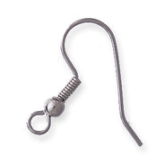 FI54-SU: Ear Wire French Surgical Steel Rhodium 72PR