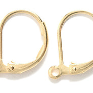 FI535-G: Earring Lever Back Gold Plate - 12 Pairs