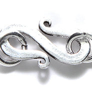 IN185-29: S Clasp Sil 10x18mm-8PC