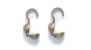 FI135-AB: Bead Tip Double-cup Antique Brass 3mm - 75 Pieces