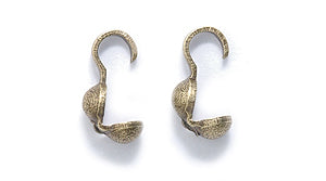 FI135-AB: Bead Tip Double-cup Antique Brass 3mm - 75 Pieces