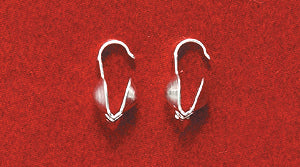 FI135-SS: Bead Tip Double-cup Sterling Silver 3.5mm .9mm Hole 10PPK