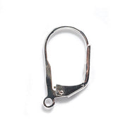 FI43-S: Earring Lever Back Silver - 6PR