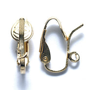 FI35-G: Earring Clip-On Pierced Look Gold Plate 6 Pairs