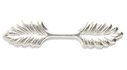 FI387-S: Fold Over Glue On Bail Leaf SIL 6x25mm-12PC