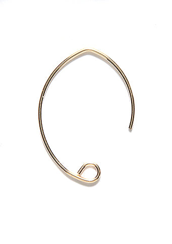 GF6457: Earwire 24mm V Shape .76mm Wire GoldFill - 1PR