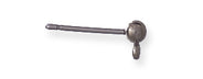 FI6-S: Earring Post W/Eye Surg Steel 3mm Ball - 6PR