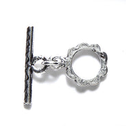 IN185-10: Zinc Toggle Clasp Sil 12mm-6PC