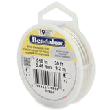 18FI296-S30: Beadalon .018 19-strand Silver Color 30ft Spool 1 Spool
